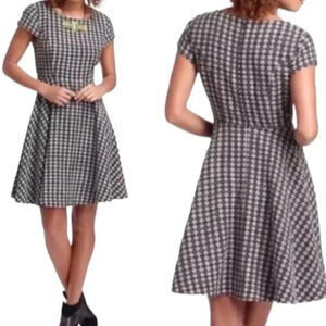Maeve Anthropologie Jacquard Geometric Cap Sleeve Skater Dress Womens Size 0